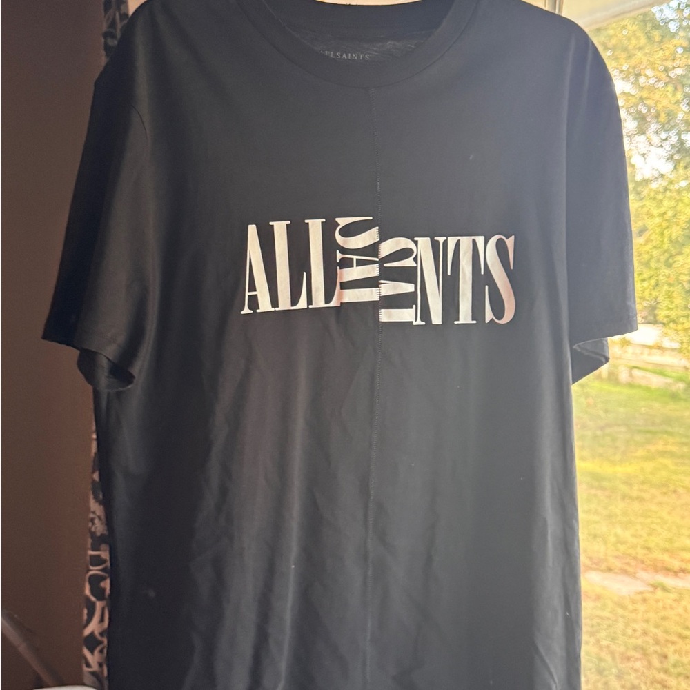 All Saints Black Graphic Men's Tee